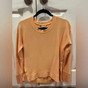 Athleta Orange Coaster Waffle Sweater - small/petite